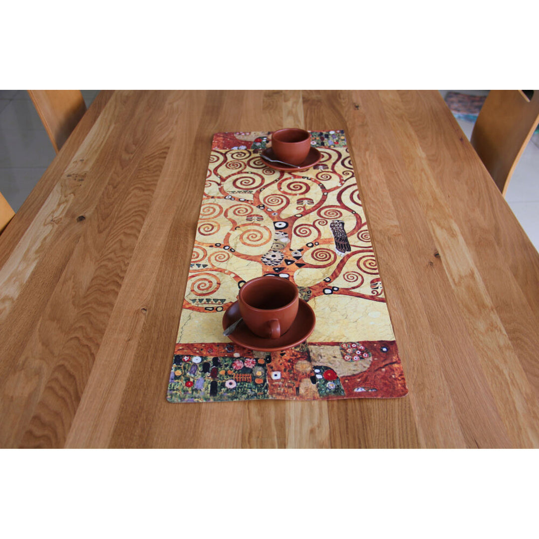 Bieżnik Bertoni, stołowy, ekologiczny filc, wymiary 95x33cm, wzór nadruku ArtDeco