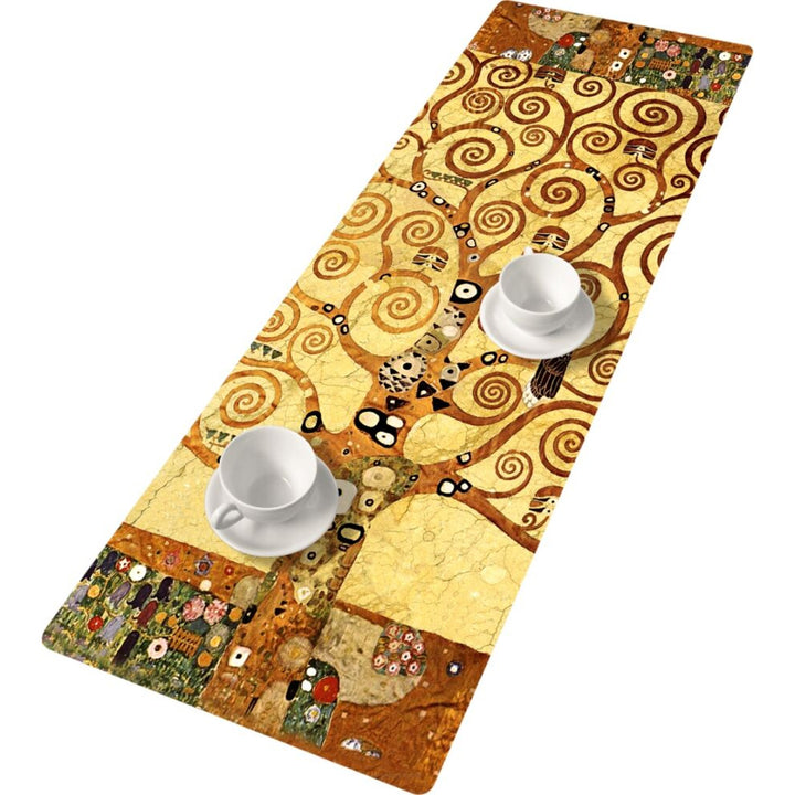 Bieżnik Bertoni, stołowy, ekologiczny filc, wymiary 95x33cm, wzór nadruku ArtDeco