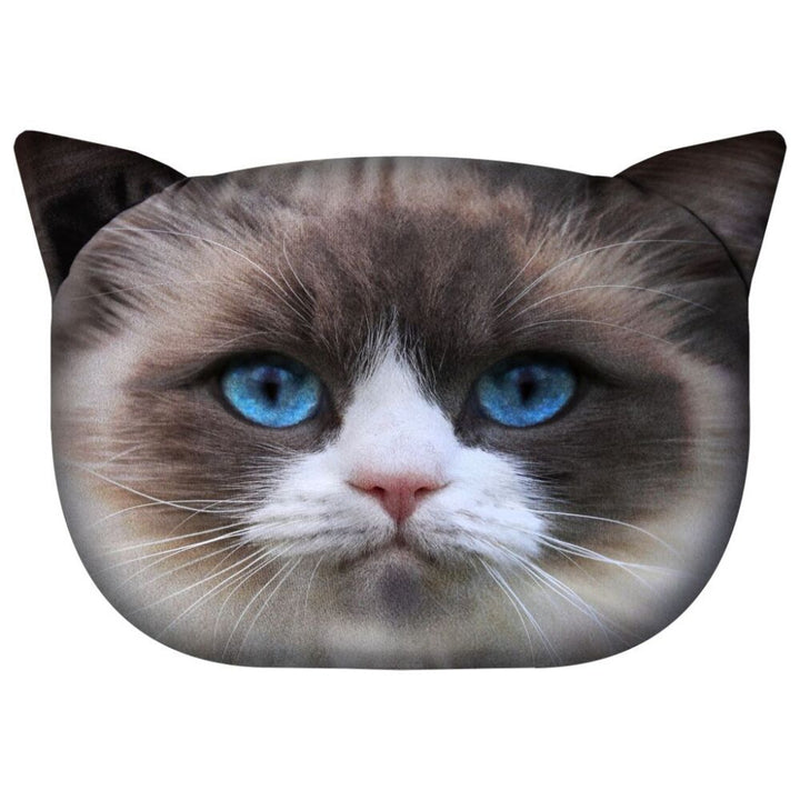 Poduszka dekoracyjna Bertoni Kot Daisy 30x45 cm, welur, nadruk kota, wkład antyalergiczny