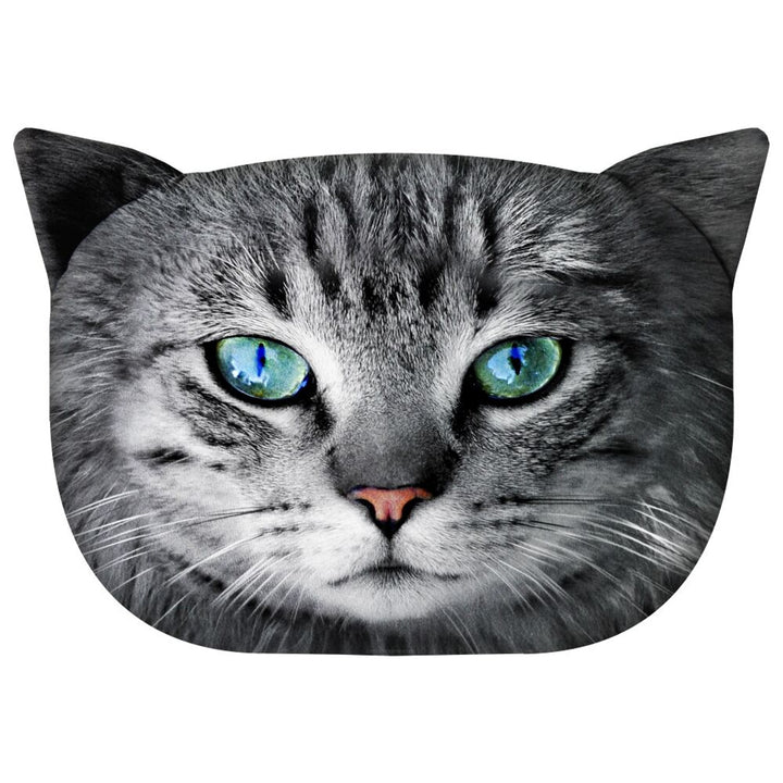 Poduszka dekoracyjna Bertoni Kot Fryc 30x45 cm, welur, nadruk kota, wkład antyalergiczny