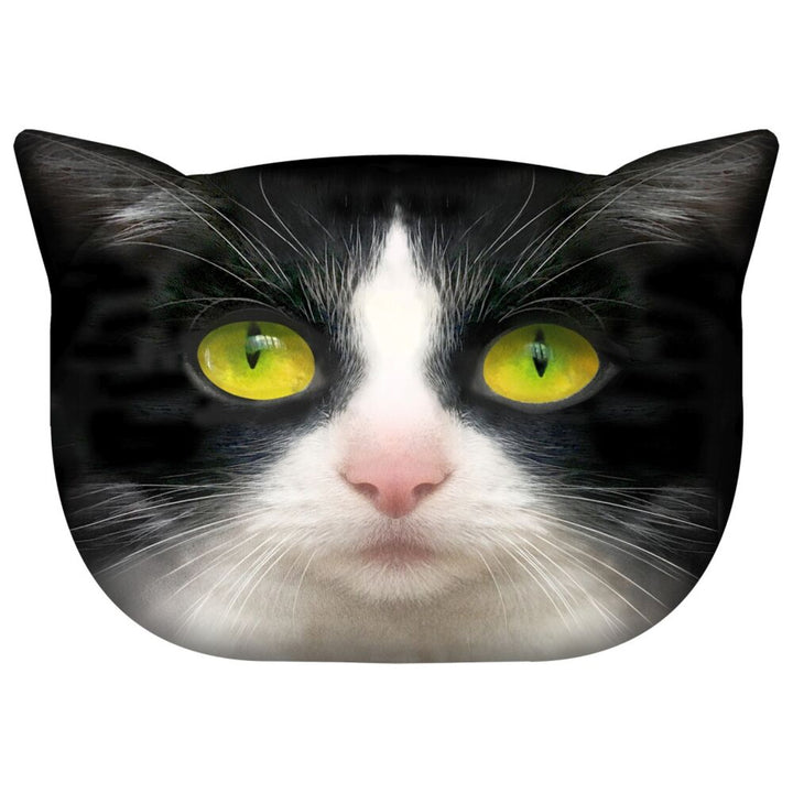 Poduszka dekoracyjna Bertoni Kot Panda 30x45 cm, welur, nadruk kota, wkład antyalergiczny