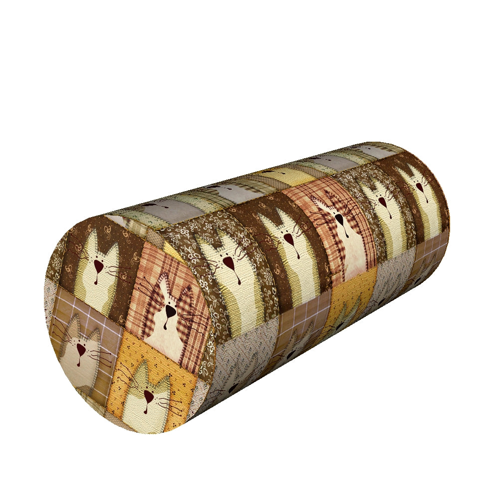 Poduszka pod szyję Lumbar Roll 40x15cm Pillow Support Roll Poduszka z pianki termoaktywnej Roll Pillow Pexeso Beige