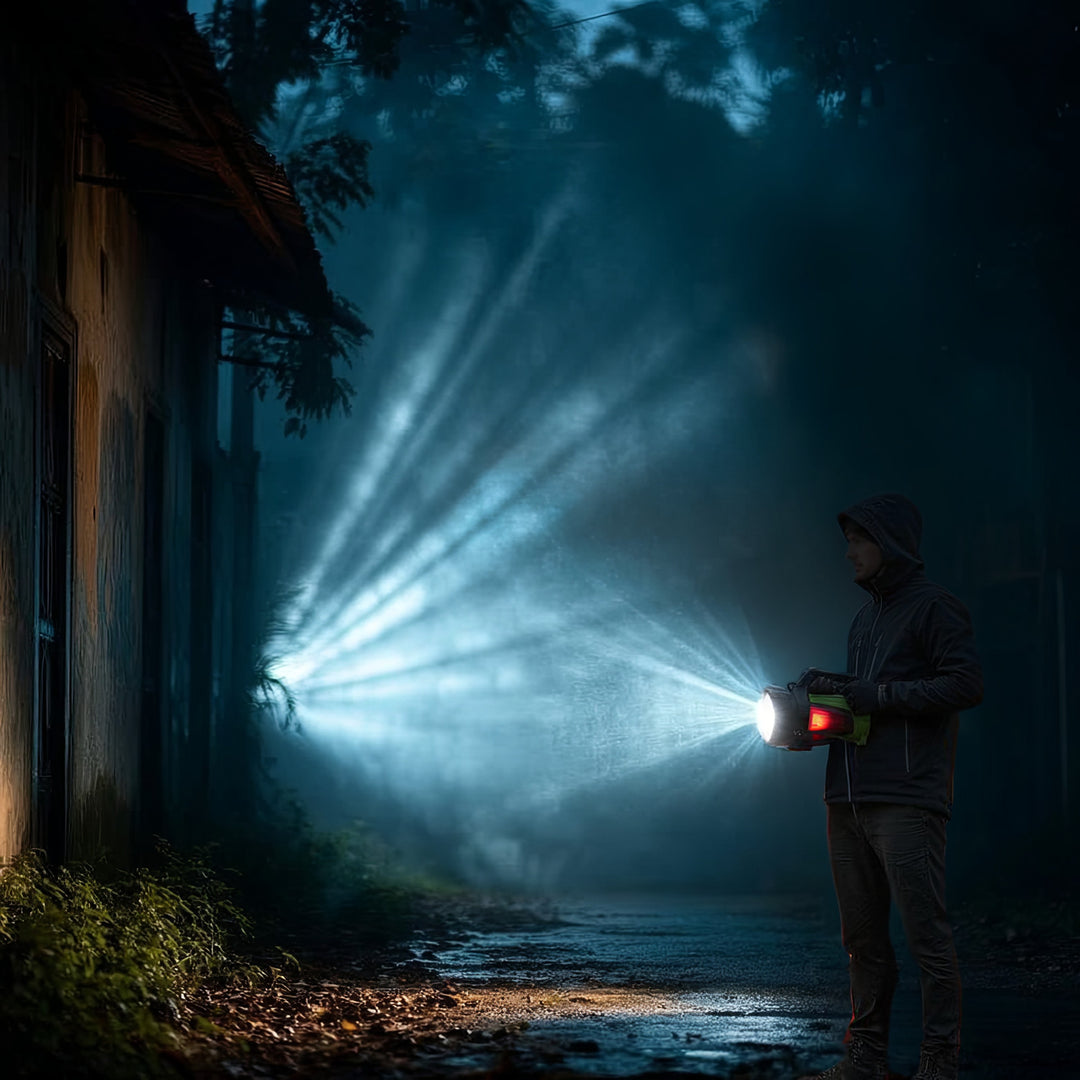 Latarka LED 3w1 Maclean, funkcja powerbanku, 3 tryby świecenia, 5W XM-L-T6, Cold White 6500K, 3,7V 3x18650, 4500mAh, MCE345