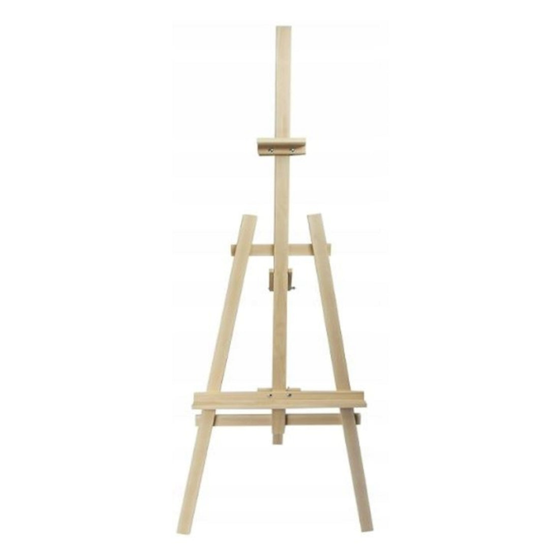 Duży, kompletny zestaw malarski - farby, pędzle, sztaluga