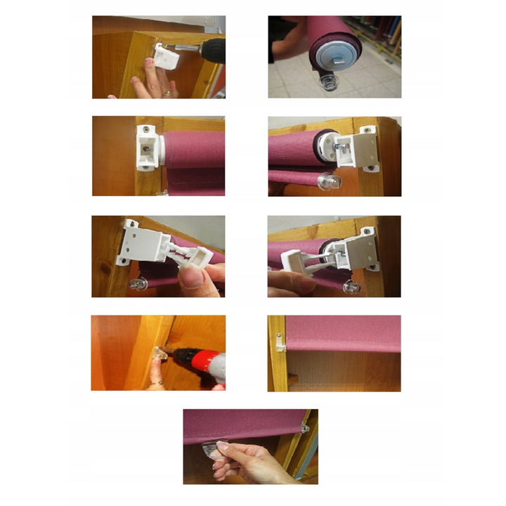 Kompletny zestaw do rolety dachowej hakowej wraz ze sprężyną