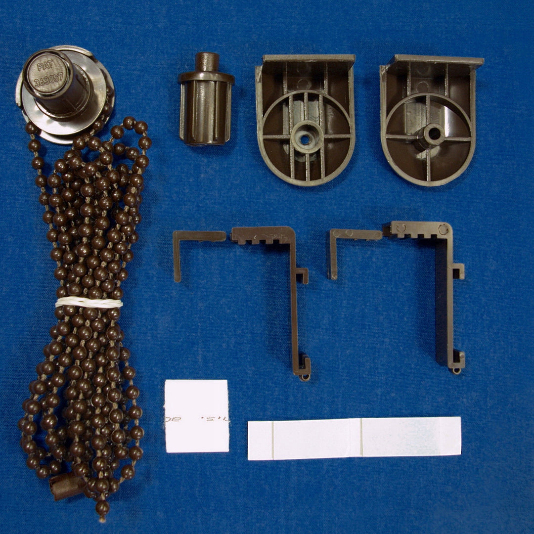 MECHANIZM ŁAŃCUSZKOWY ROLETY MINI BRĄZOWY -  komplet