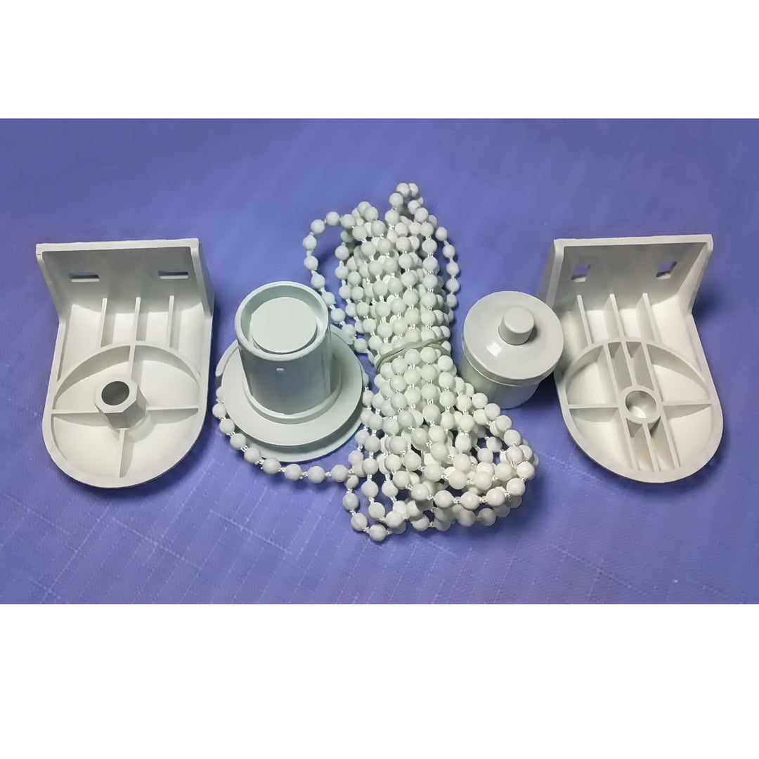 MECHANIZM DO ROLETY WOLNOWISZĄCEJ fi25 BIAŁY - KOMPLET