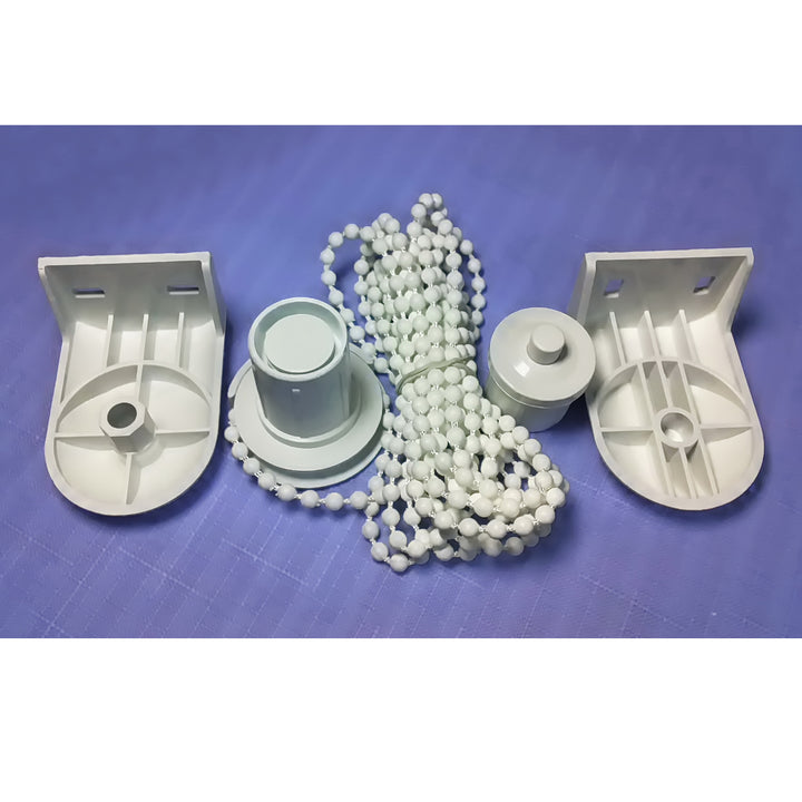 MECHANIZM DO ROLETY WOLNOWISZĄCEJ fi25 BIAŁY - KOMPLET