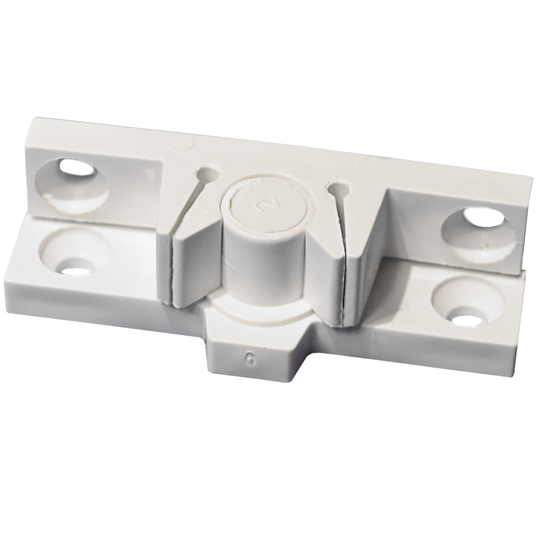 Uchwyt - zatrzask do drzwi moskitier mebli - biały ( opak - 10 szt )