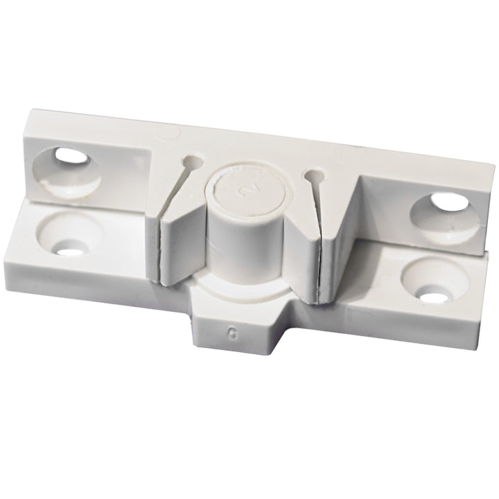 Uchwyt - zatrzask do drzwi moskitier mebli - biały ( opak - 10 szt )