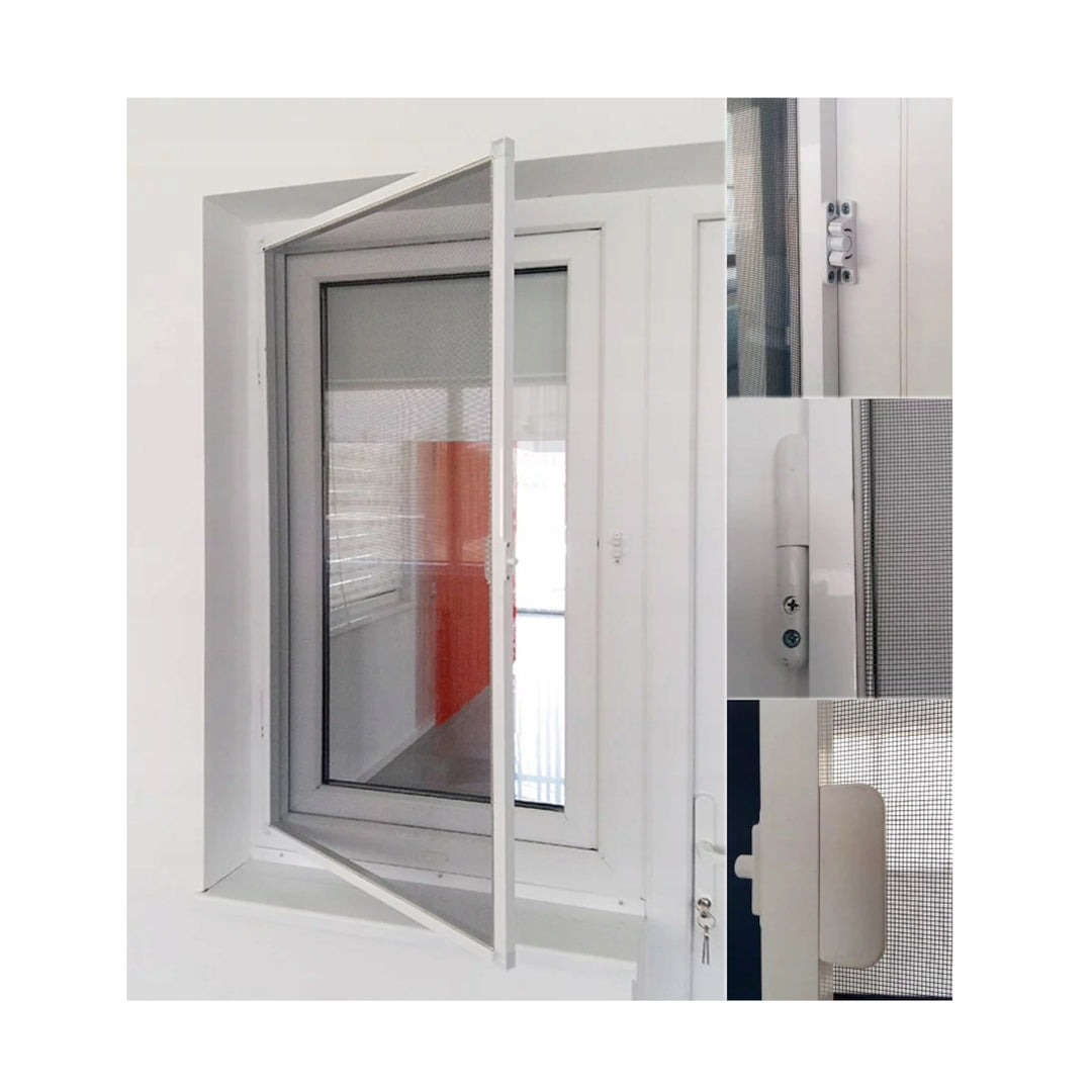 Uchwyt - zatrzask do drzwi moskitier mebli - biały ( opak - 10 szt )