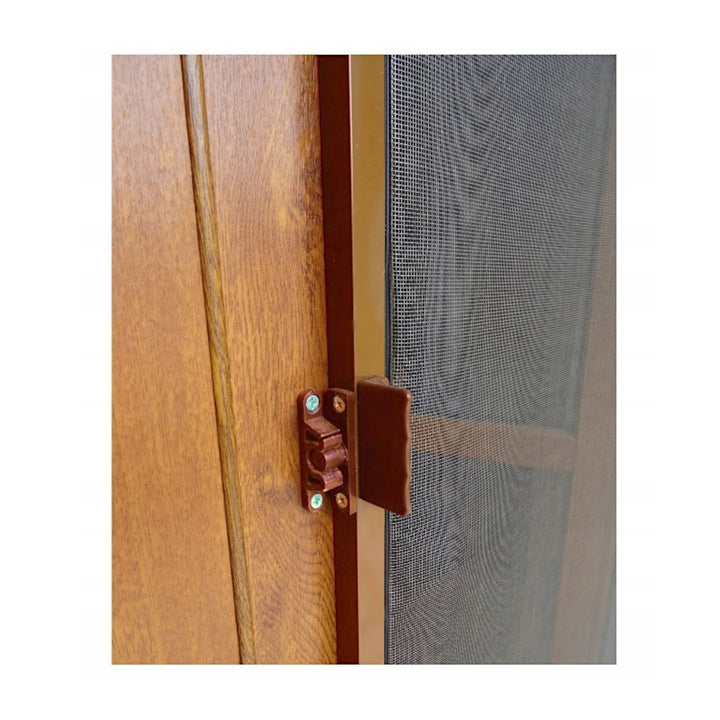 Uchwyt - zatrzask do drzwi moskitier mebli - biały ( opak - 10 szt )