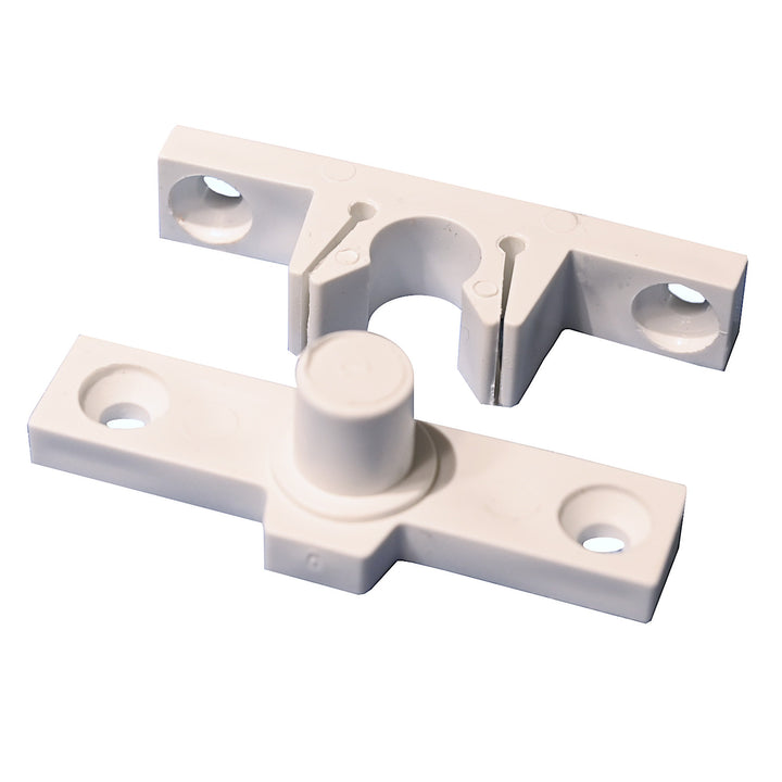 Uchwyt - zatrzask do drzwi moskitier mebli - biały ( opak - 10 szt )