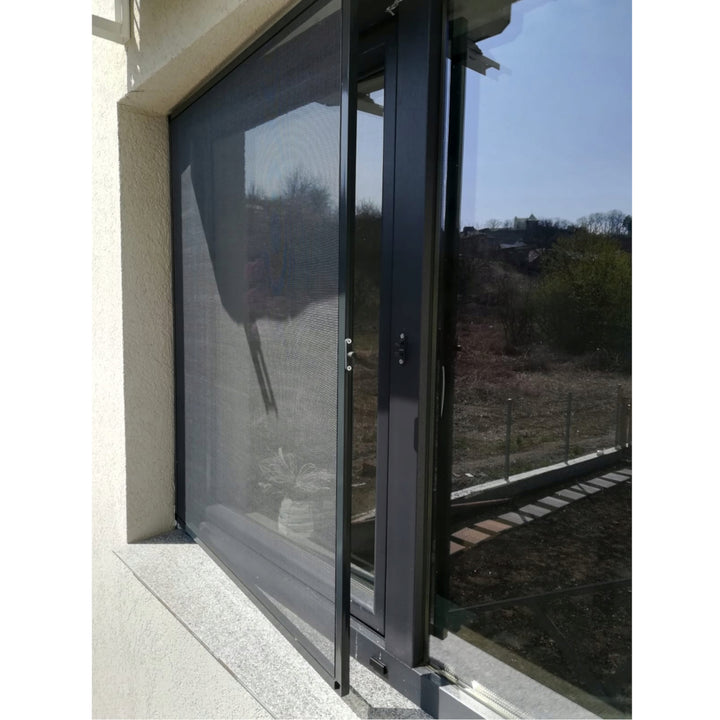 Uchwyt - zatrzask do drzwi moskitier mebli - antracyt ( opak - 10 szt )