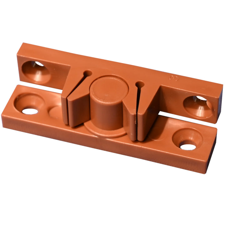 Uchwyt - zatrzask do drzwi moskitier mebli - złoty dąb ( opak - 10 szt )