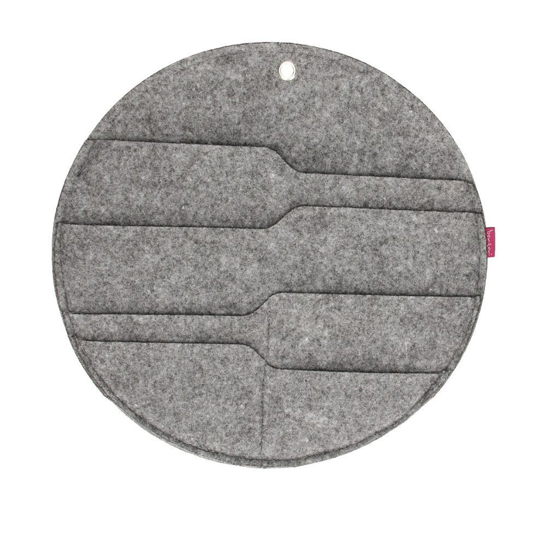 Organizer ścienny filcowy Bertoni Kółko L średnica 35 cm - szary, 4 kieszenie