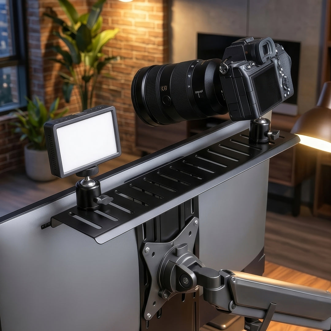 Uchwyt / półka na aparat / kamerę / naświetlacz All-In-One NanoRS, YouTube, VESA 100x100, RS464