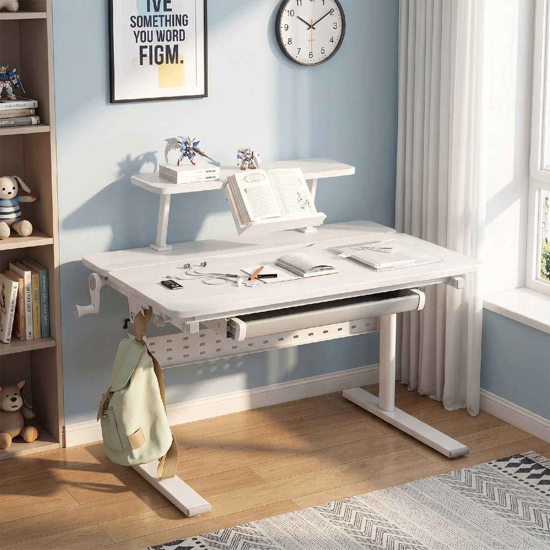 Biurko dla dzieci Ergo Office, z regulacją wysokości, szare, max 40kg,900x600mm, ER-483