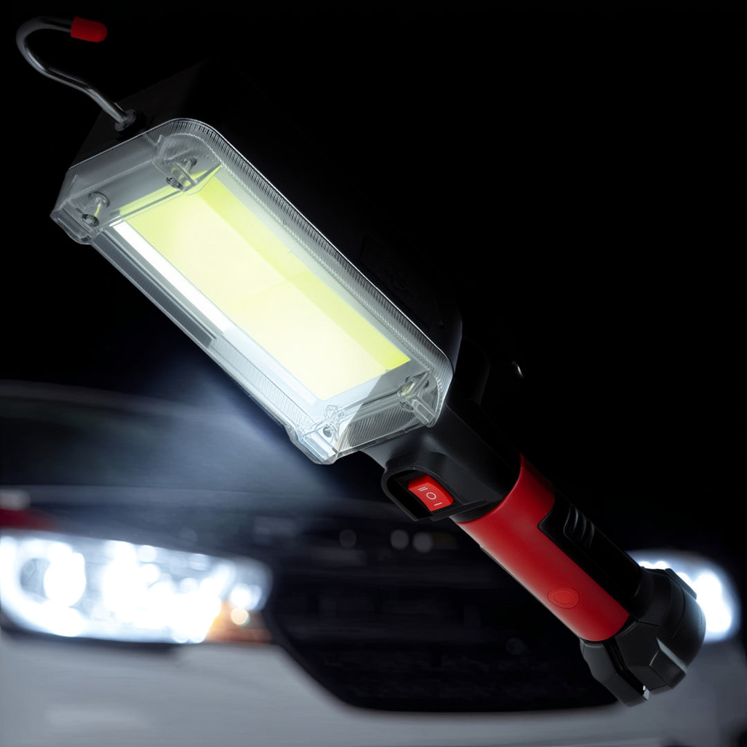 Lampa warsztatowa magnetyczna COB Maclean, 2x1200mAh, 700lm, USB Typ-C/Micro USB, MCE307