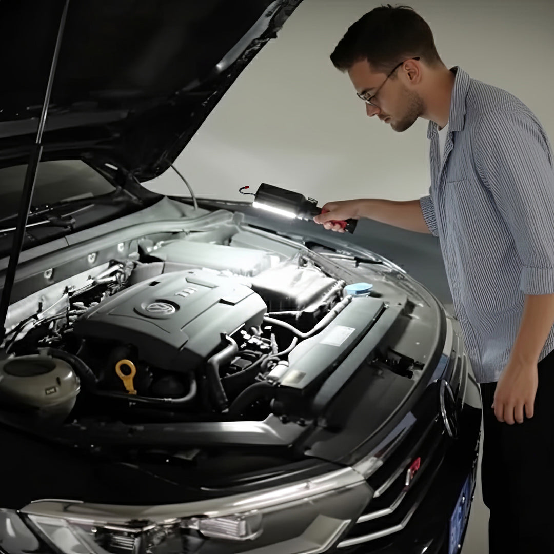 Lampa warsztatowa magnetyczna COB Maclean, 2x1200mAh, 700lm, USB Typ-C/Micro USB, MCE307