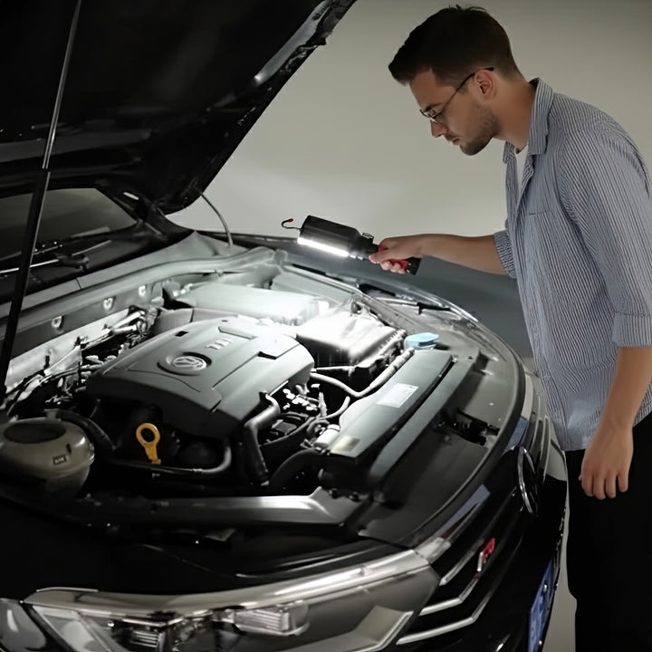 Lampa warsztatowa magnetyczna COB Maclean, 2x1200mAh, 700lm, USB Typ-C/Micro USB, MCE307