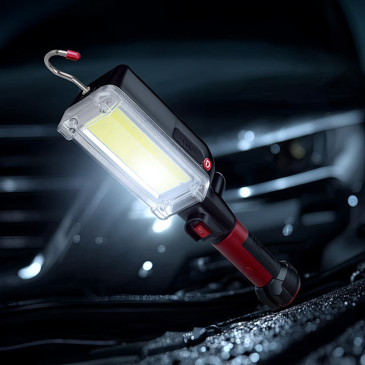 Lampa warsztatowa magnetyczna COB Maclean, 2x1200mAh, 700lm, USB Typ-C/Micro USB, MCE307