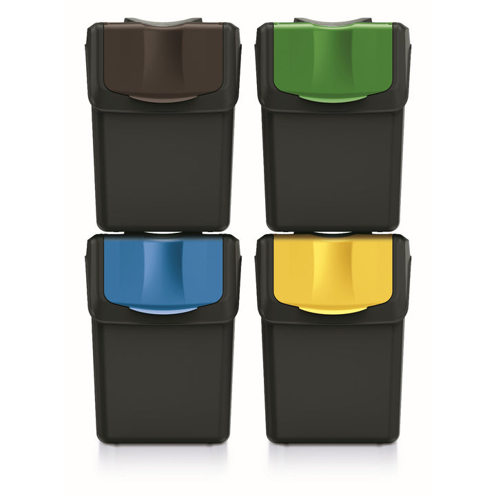 Kosz na śmieci Keden SORTI BOX 4x20l - czarny recykling
