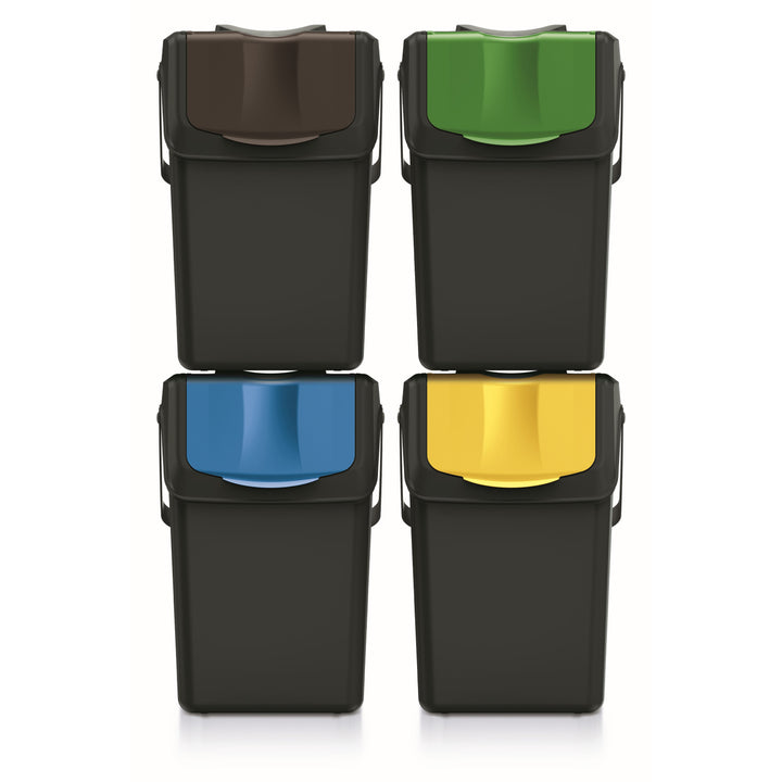 Kosz na śmieci Keden SORTI BOX 4x25l - czarny recykling