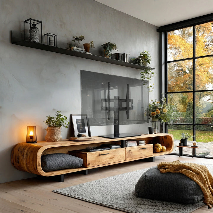 Uniwersalny stojak do TV Maclean, na szafkę RTV, podstawka, max. 40kg, max. VESA 400x400, dla TV 32-65", MC-450