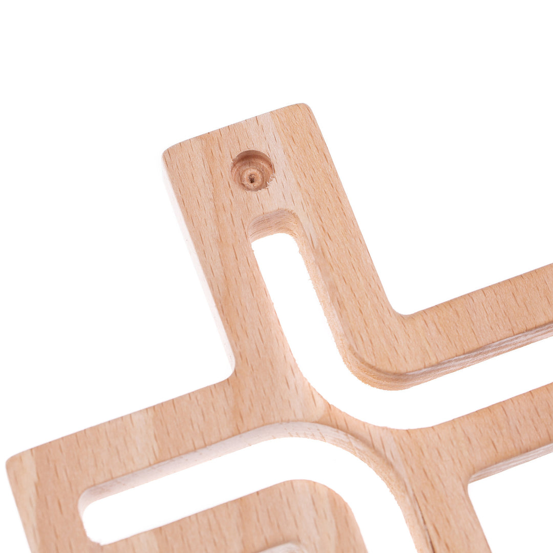 Drewniany krzyż wiszący nowoczesny naturalny 18x12x1,5 cm