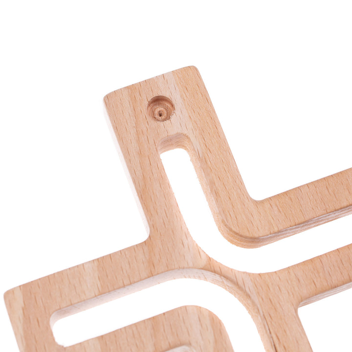 Drewniany krzyż wiszący nowoczesny naturalny 25x16x1,6 cm