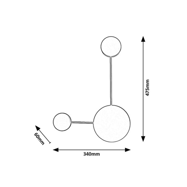 Lampa ścienna Amadeo LED 7W black 6258o temperaturze barwowej 4000 K