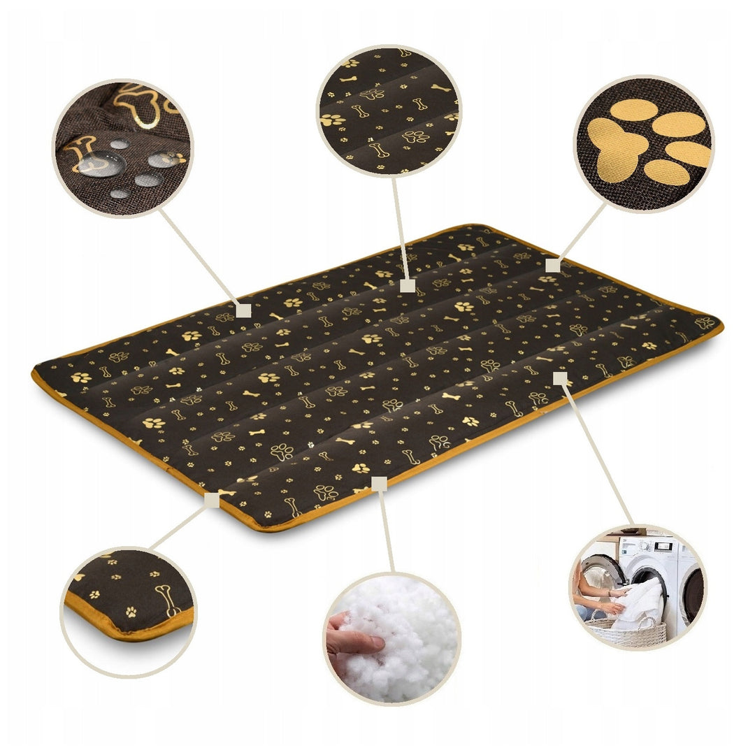 Legowisko mata dla psa 120 x 80 cm wodoodporna AIO Kości Złote