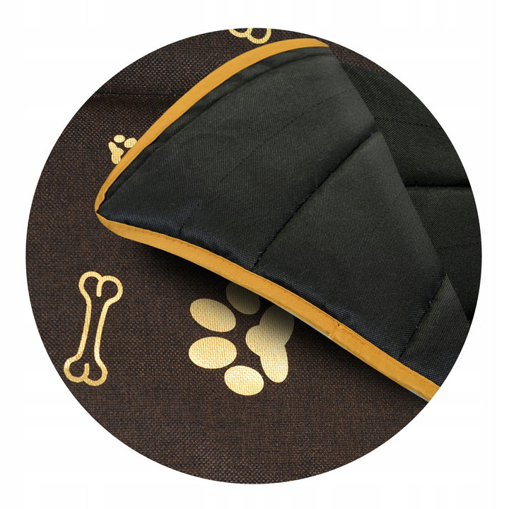 Legowisko mata dla psa 120 x 80 cm wodoodporna AIO Kości Złote