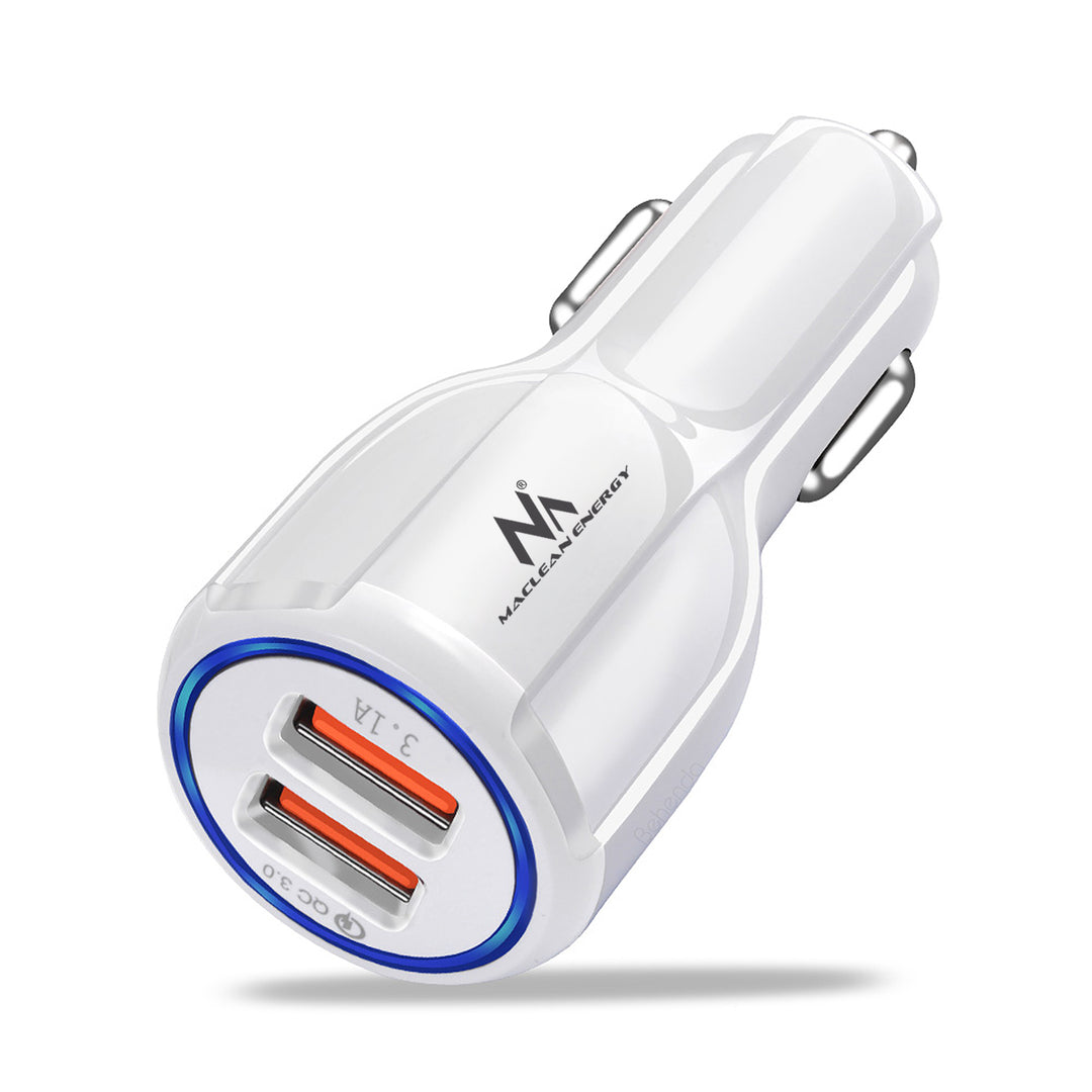 Ładowarka samochodowa Maclean, Qualcomm Quick Charge, QC 3.0 - 5V/3A, 9V/1.8A, 12V/1.6A, Gniazdo 5V/3.1A z kablem USB Type-C
