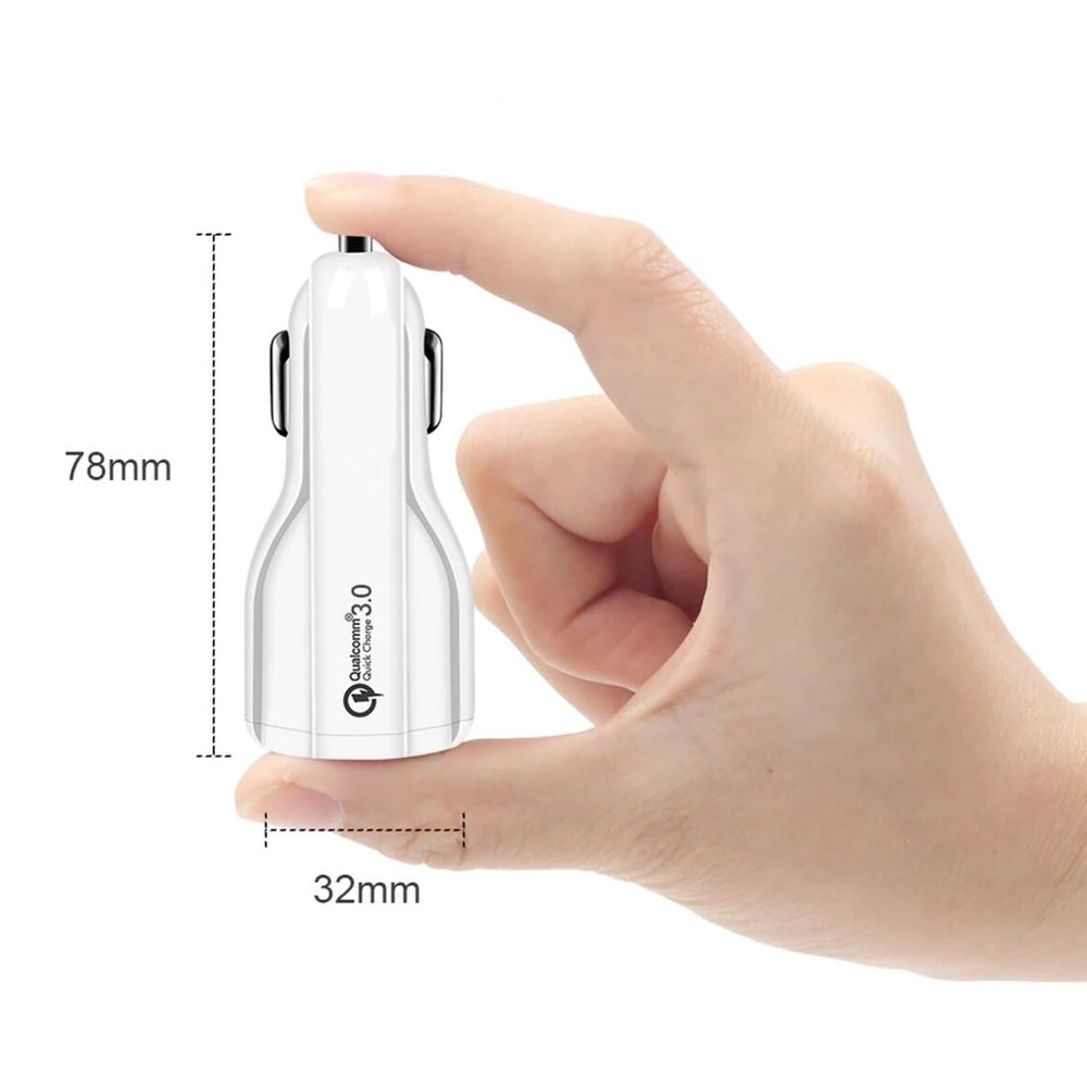 Ładowarka samochodowa Maclean, Qualcomm Quick Charge, QC 3.0 - 5V/3A, 9V/1.8A, 12V/1.6A, Gniazdo 5V/3.1A z kablem USB Lightning