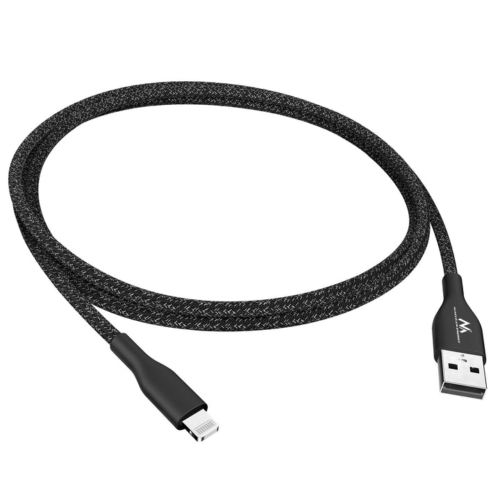 Ładowarka samochodowa Maclean, z wyświetlaczem, aluminiowa, voltomierz, USB 1x QC 3.0, USB 1x 5V/2.4A, RGB LED, MCE375 + kabel USB Lightning MCE945B