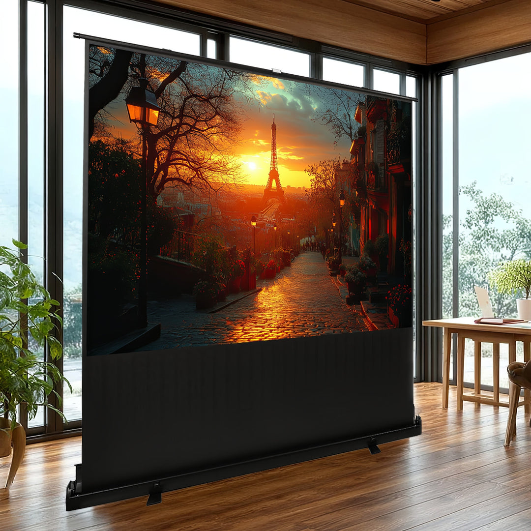 Przenośny ekran projekcyjny Maclean, kompaktowy, podłogowy, 100", 16:9, MC-964
