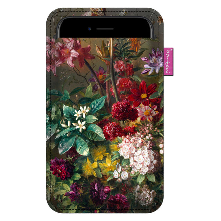 Etui na smartfon Bertoni, z ekologicznego filcu, 105x195 mm, wzór Bukiet, EE0026
