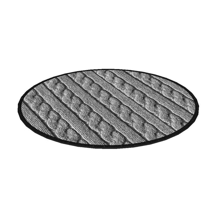 Poduszka na krzesło Bertoni, dekoracyjna, z filcu, 35 cm, warkocz, EE0064