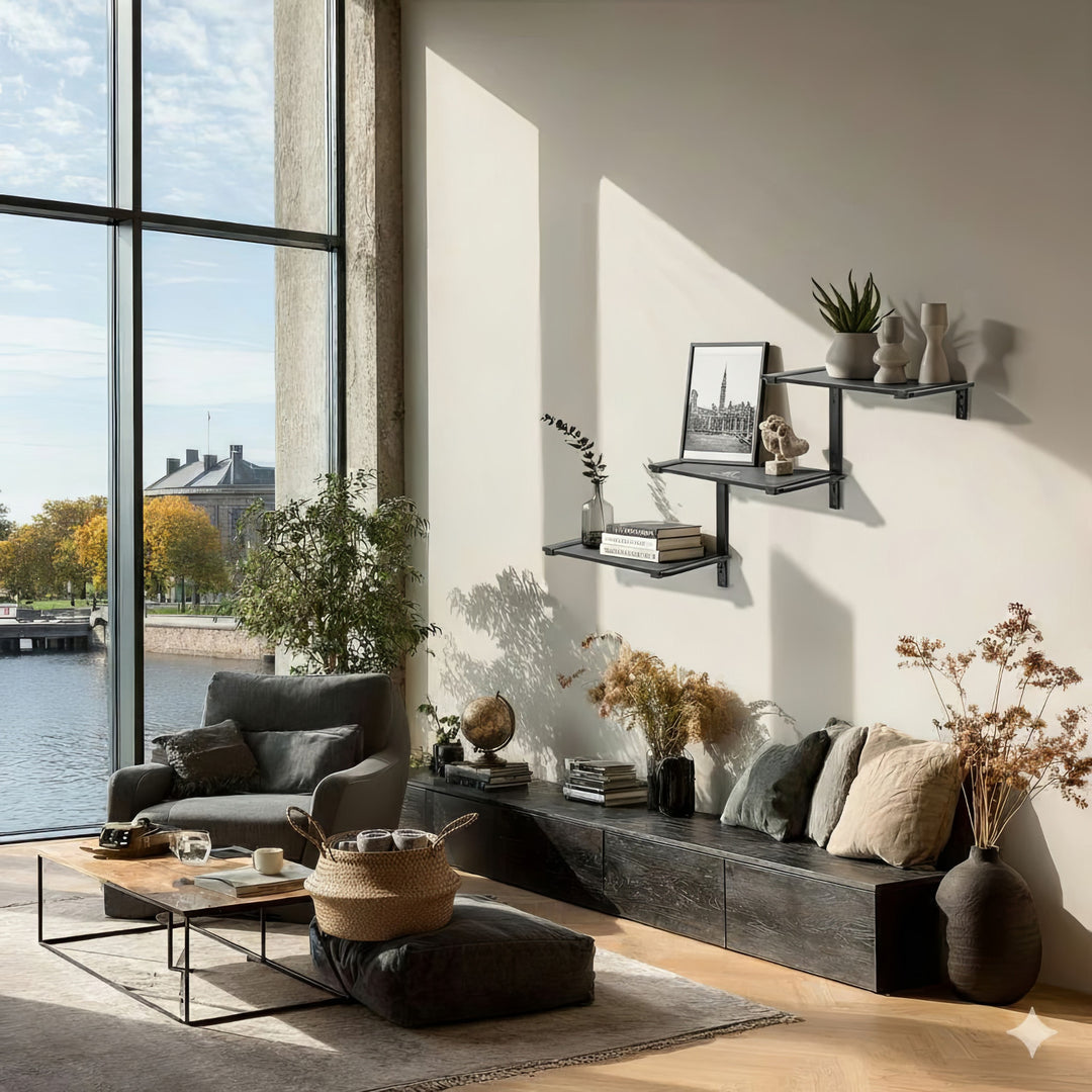 Trójpoziomowe półki modułowe Maclean, 30kg max, MC-974