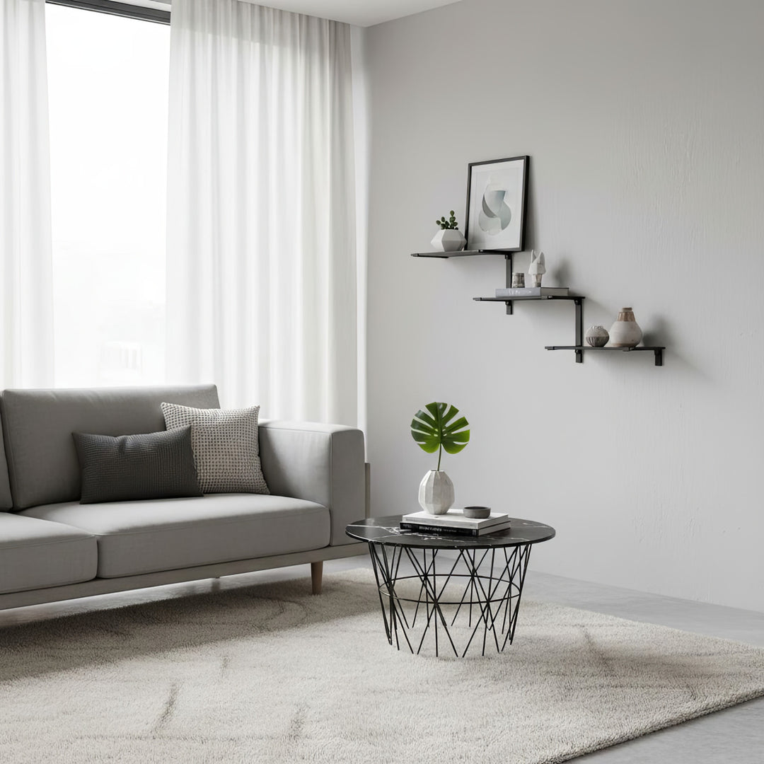 Trójpoziomowe półki modułowe Maclean, 30kg max, MC-974