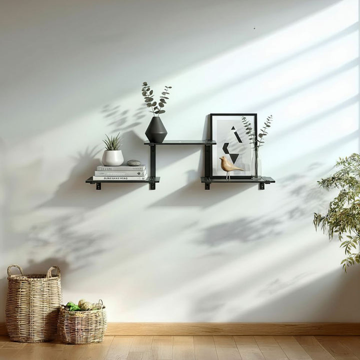 Trójpoziomowe półki modułowe Maclean, 30kg max, MC-974