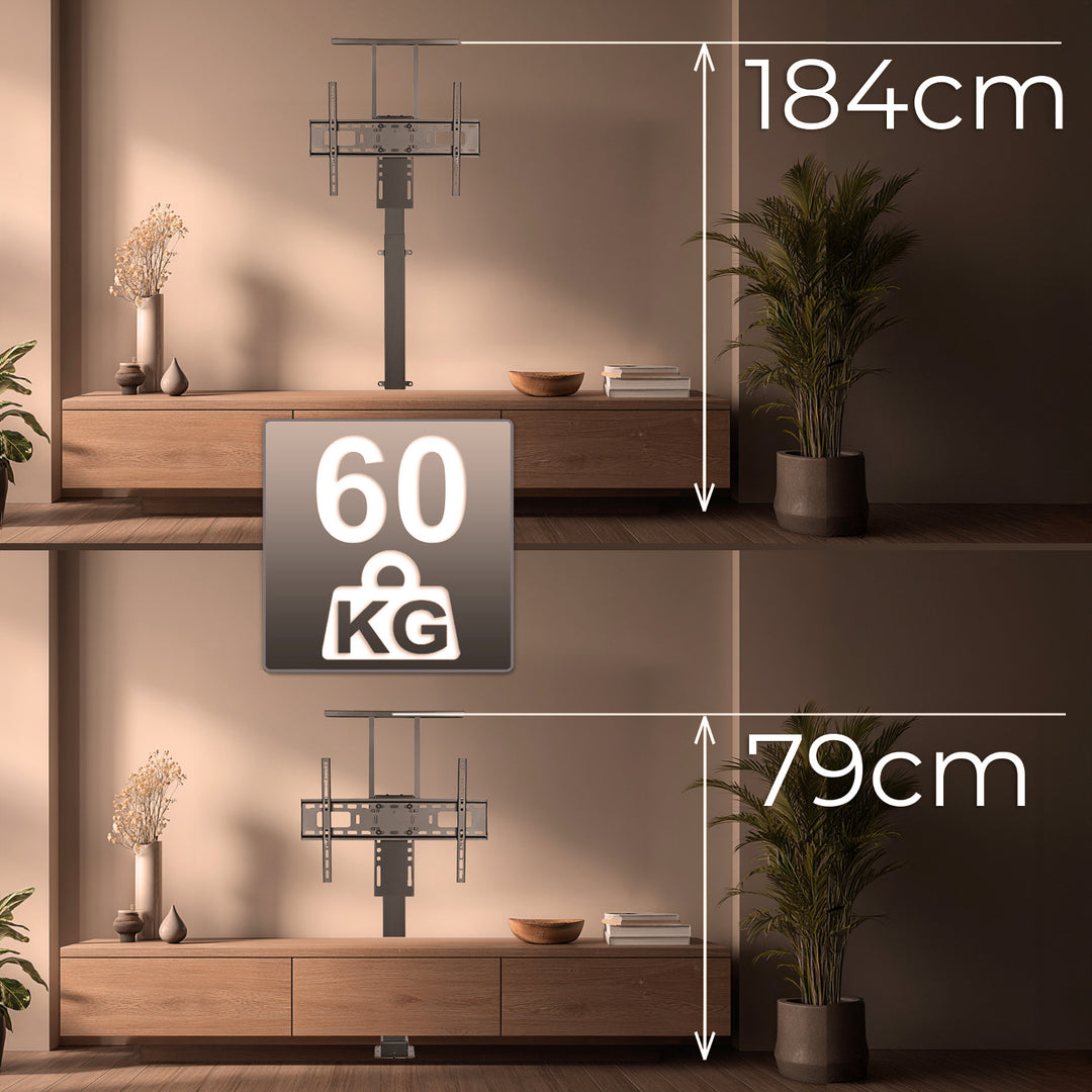 Uchwyt elektryczny wysuwany do telewizora Maclean, TUYA, 37''-80'', VESA 600x400, max 60kg, MC-866T
