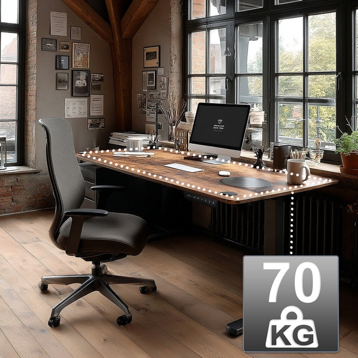 Biurko stolik Ergo Office elektryczna regulacja wysokości, do pracy stojąco siedzącej, max wys 114cm, ER-451