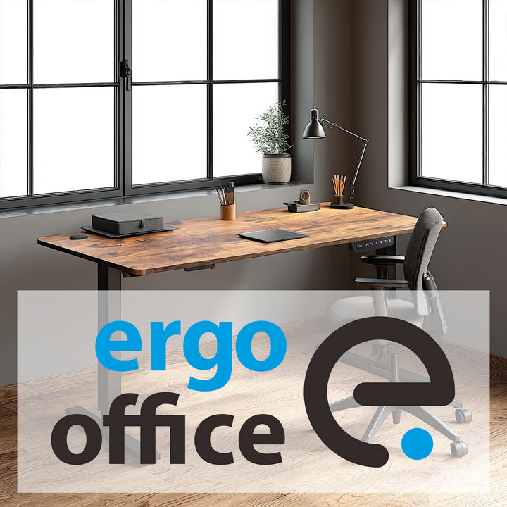 Biurko stolik Ergo Office elektryczna regulacja wysokości, do pracy stojąco siedzącej, max wys 114cm, ER-451