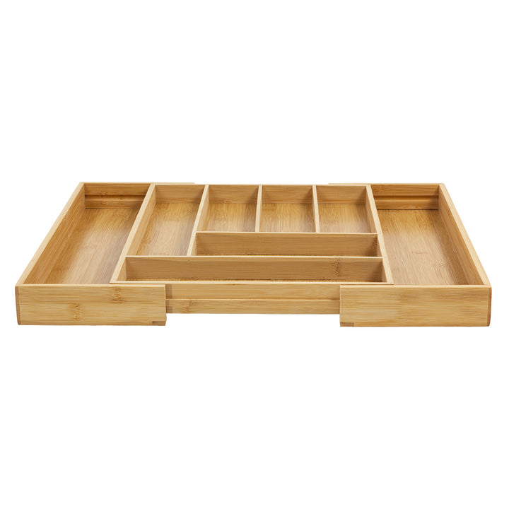 Rozsuwany bambusowy organizer na sztućce GreenBlue, 325-500x430x45mm, GB379