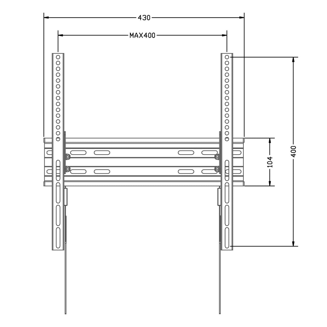 Uchwyt do telewizora lub monitora Maclean, max VESA 400x400, 32-70", 45kg, czarny, MC-748A