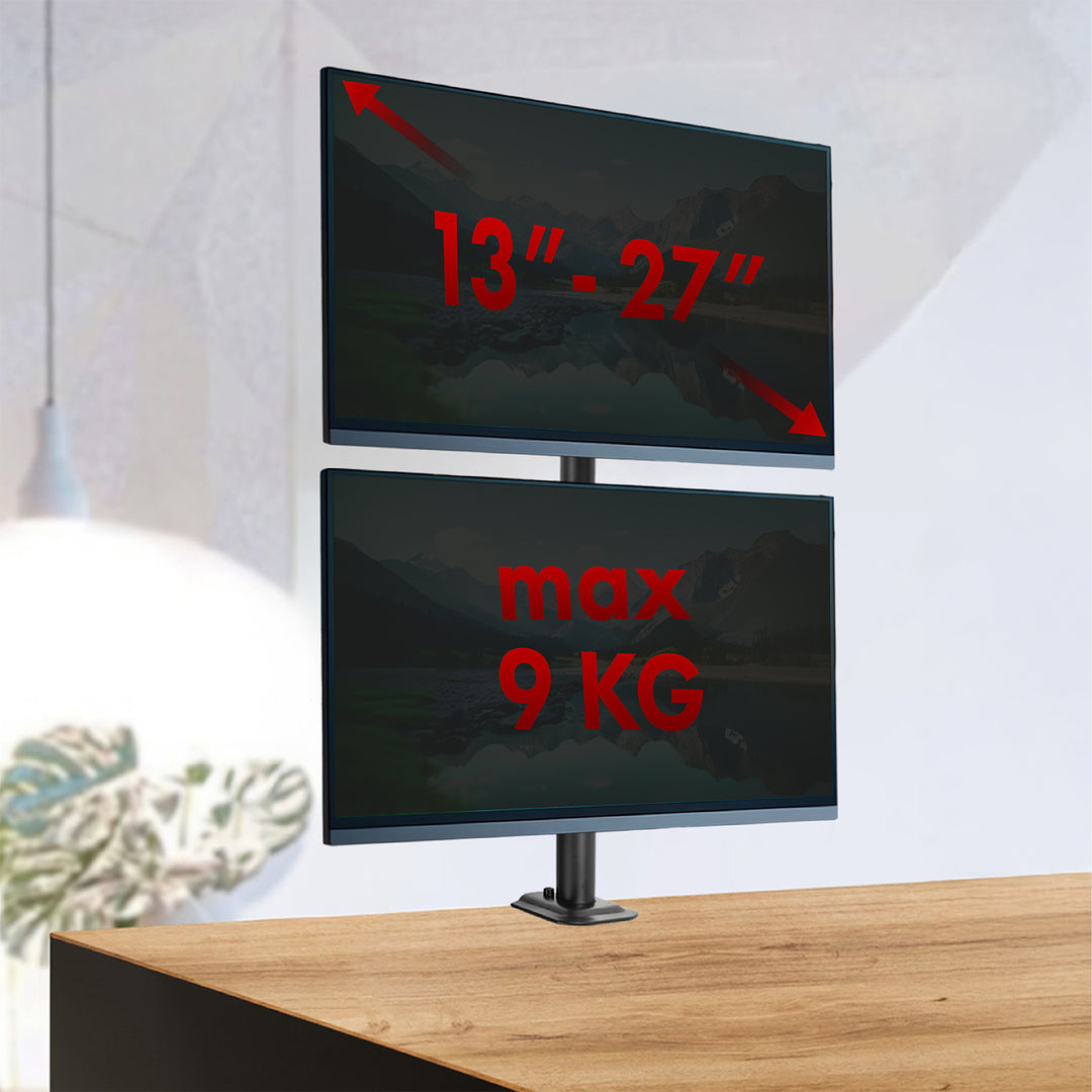 Uchwyt do monitora Maclean, max VESA 100x100, 13-27", 9kg, MC-966