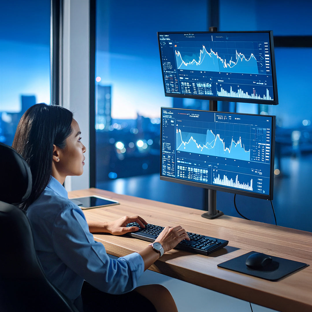 Uchwyt do monitora Maclean, max VESA 100x100, 13-27", 9kg, MC-966